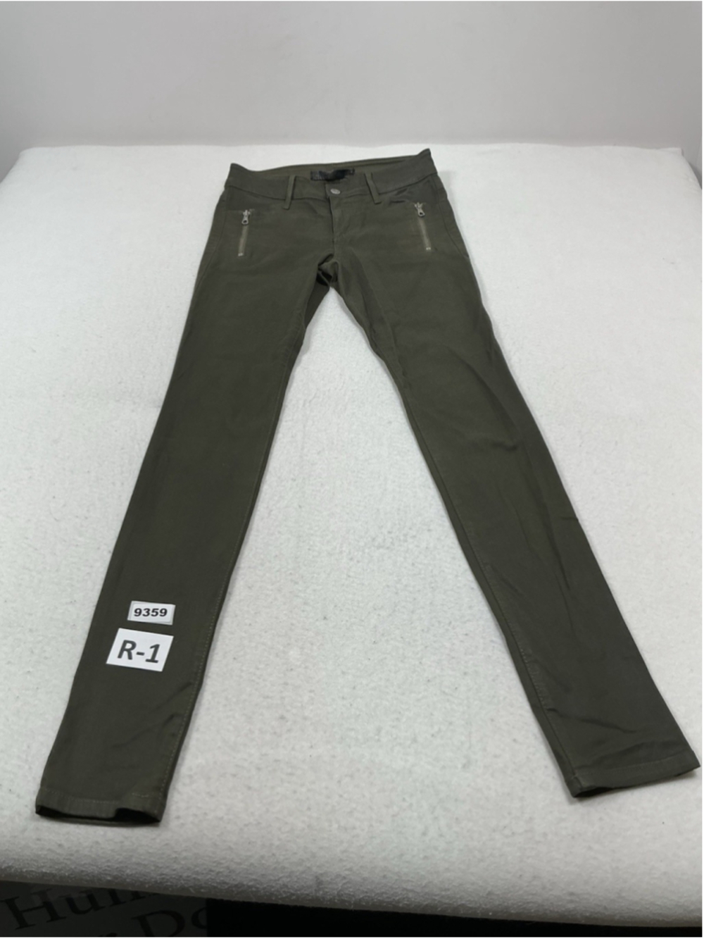 Womans Excellent Joes Pleather Pants Olive Green Waist 26 Inches